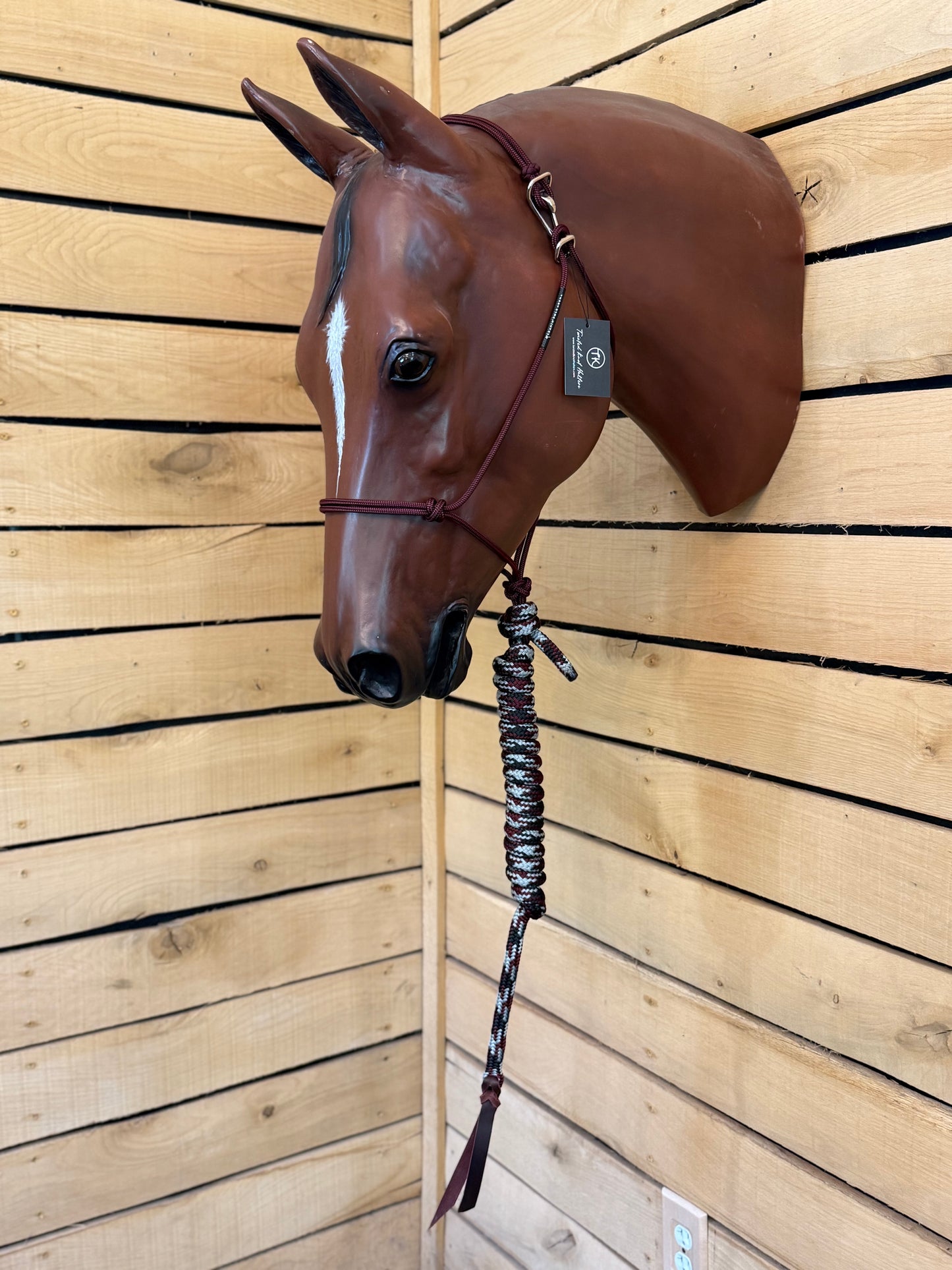 Twisted Knot Halters Rope Halter w/ Easy Off Clip & Lead