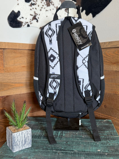 Hooey Rockstar Backpack : Black with Black/White Aztec