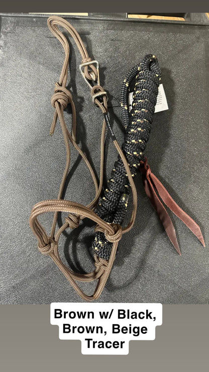 Twisted Knot Halters Rope Halter w/ Easy Off Clip & Lead