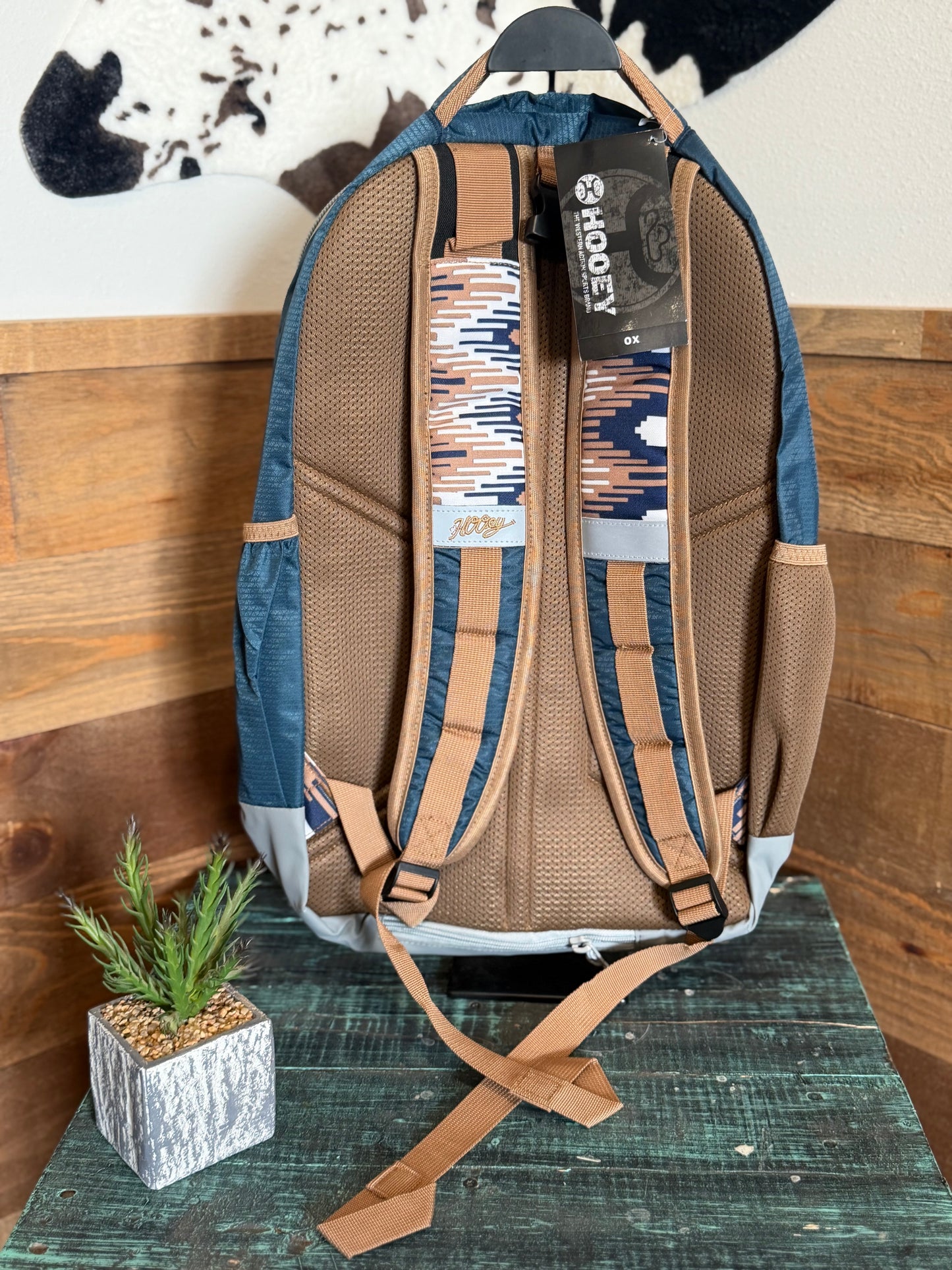 Hooey Ox Backpack : Navy with Tan Accents