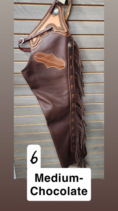 Rockin' Y Adult Leather Shotgun Chaps