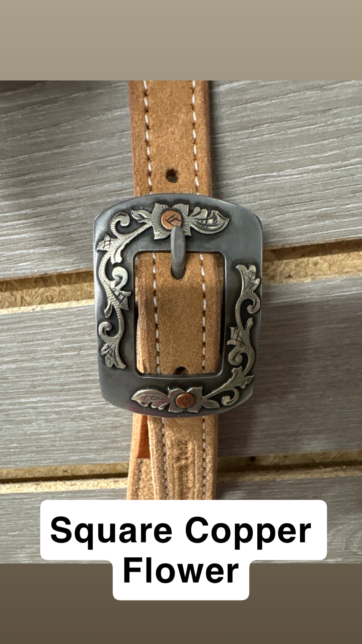 Cowperson Tack Slit Ear Headstall - Roughout