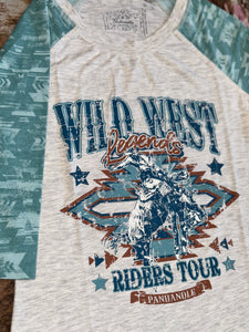 Panhandle Women's Wild West 3/4 Sleeve T-Shirt