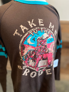 Rock & Roll Girl's "To the Rodeo" Long Sleeve T-Shirt