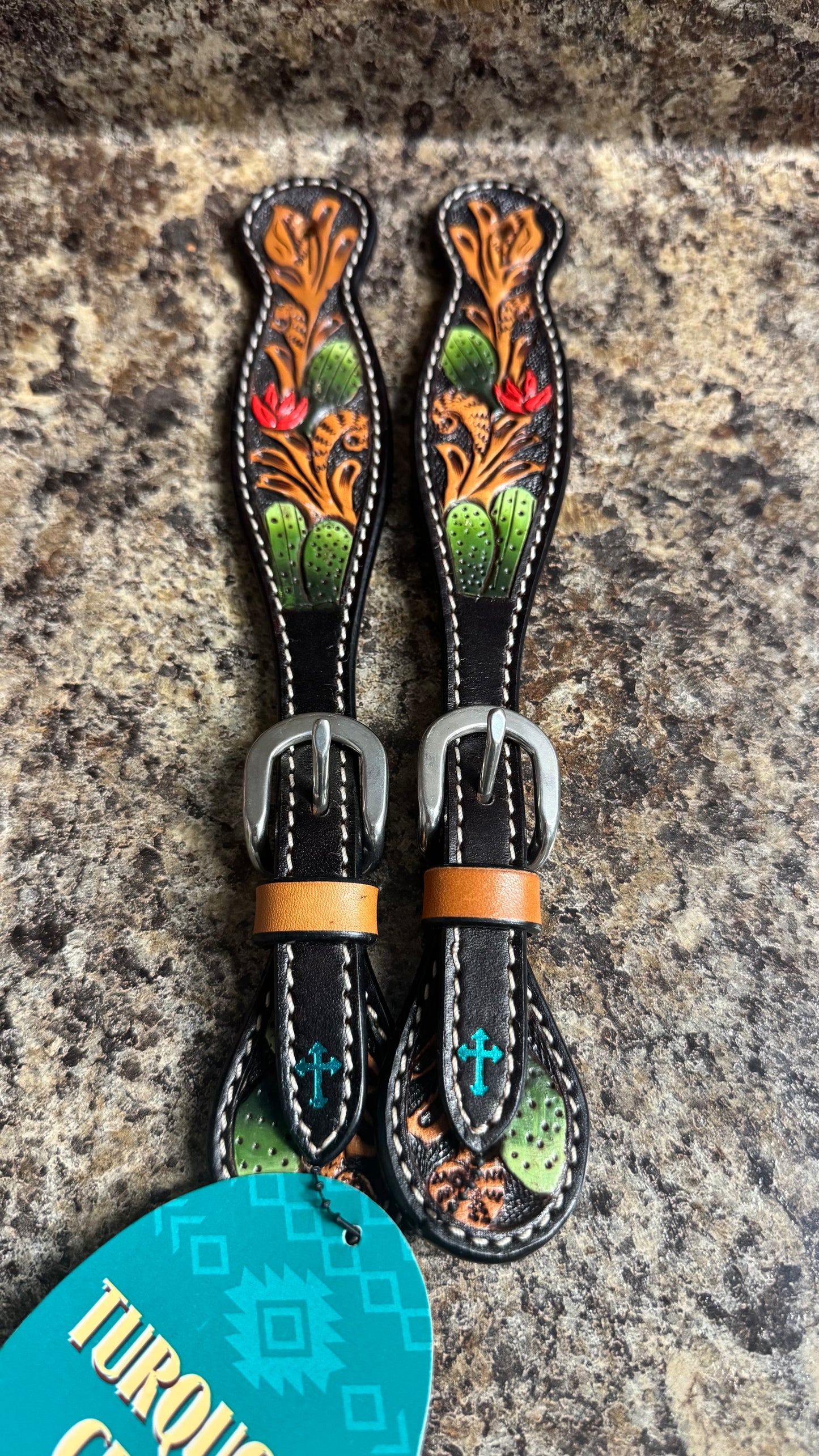 Weaver Turquoise Cross Cactus Tack Set