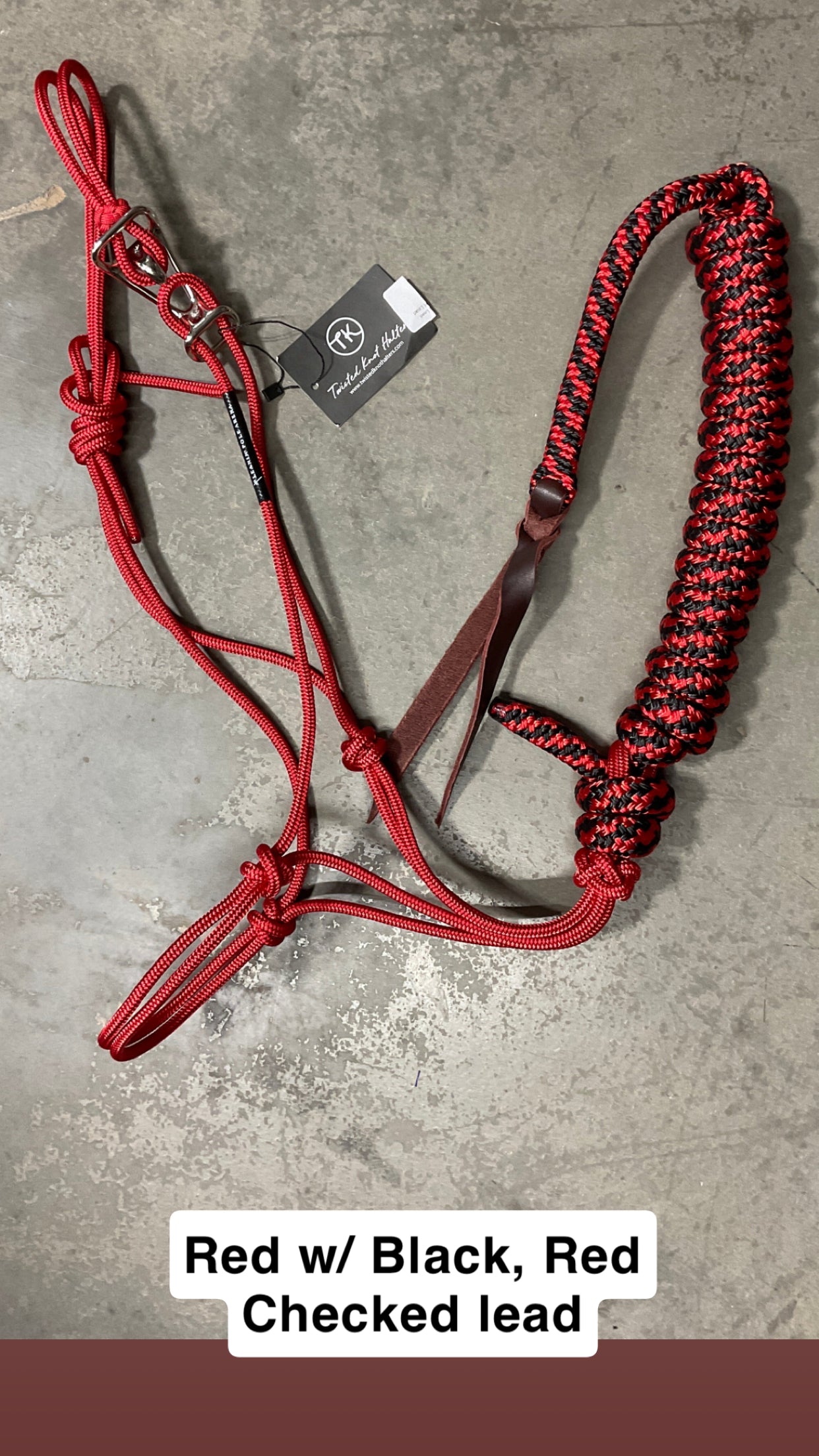 Twisted Knot Halters Rope Halter w/ Easy Off Clip & Lead