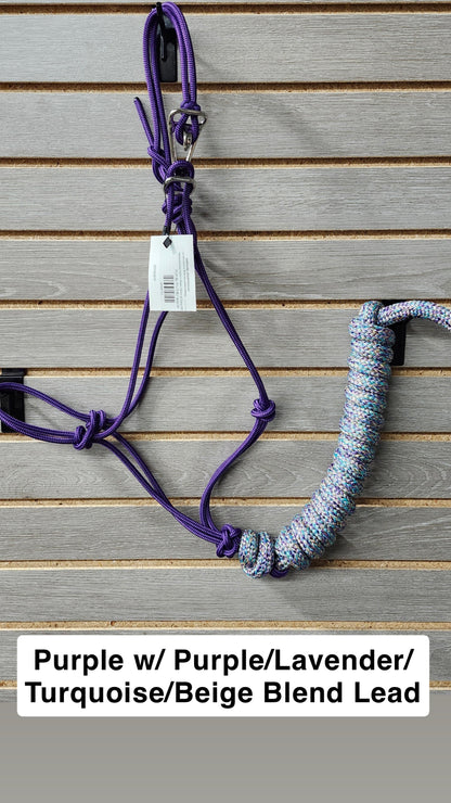 Twisted Knot Halters Rope Halter w/ Easy Off Clip & Lead