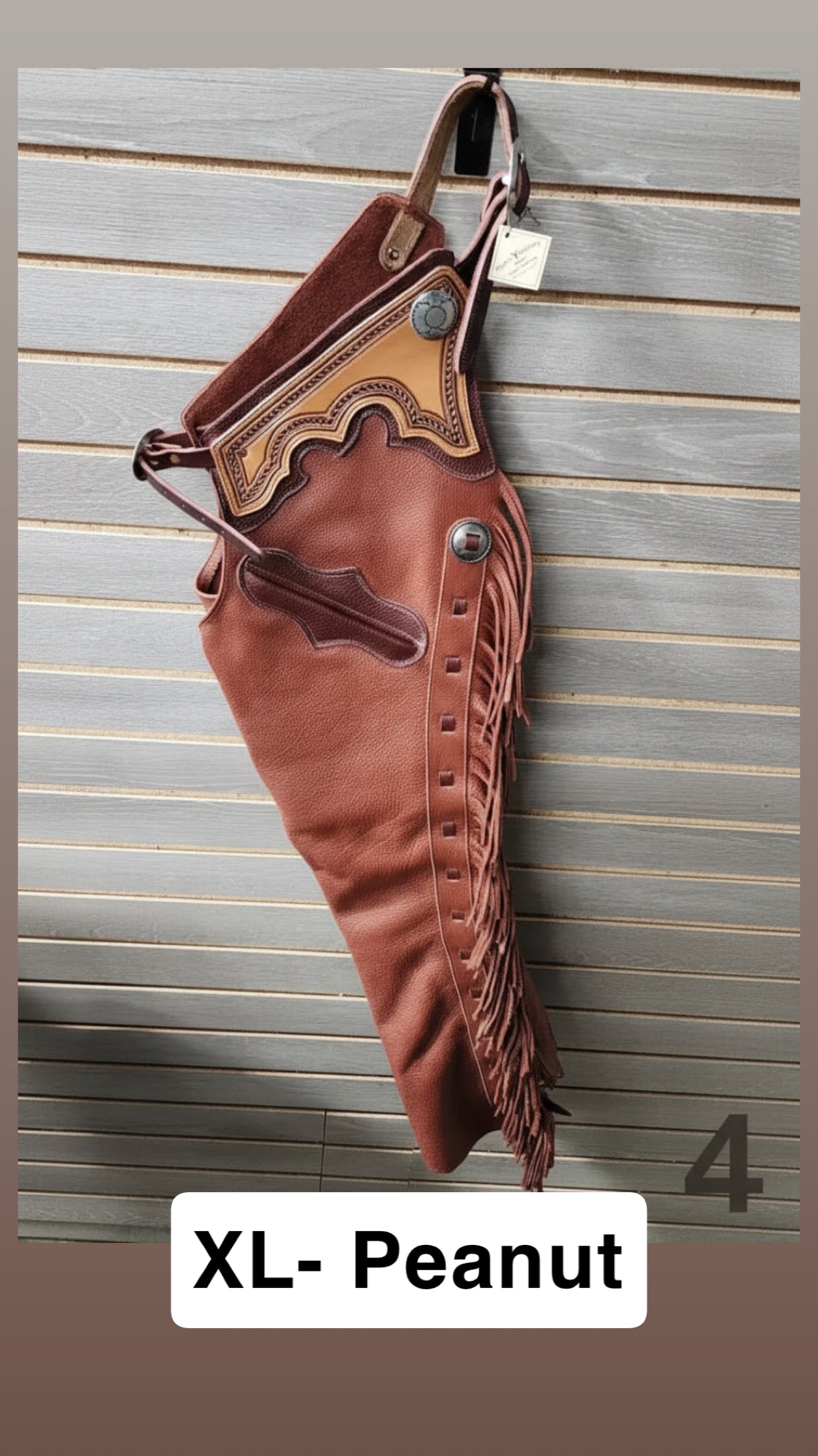 Rockin' Y Adult Leather Shotgun Chaps