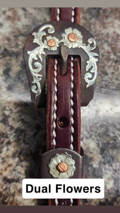 Cowperson Tack Slit Ear Headstall 3/4"