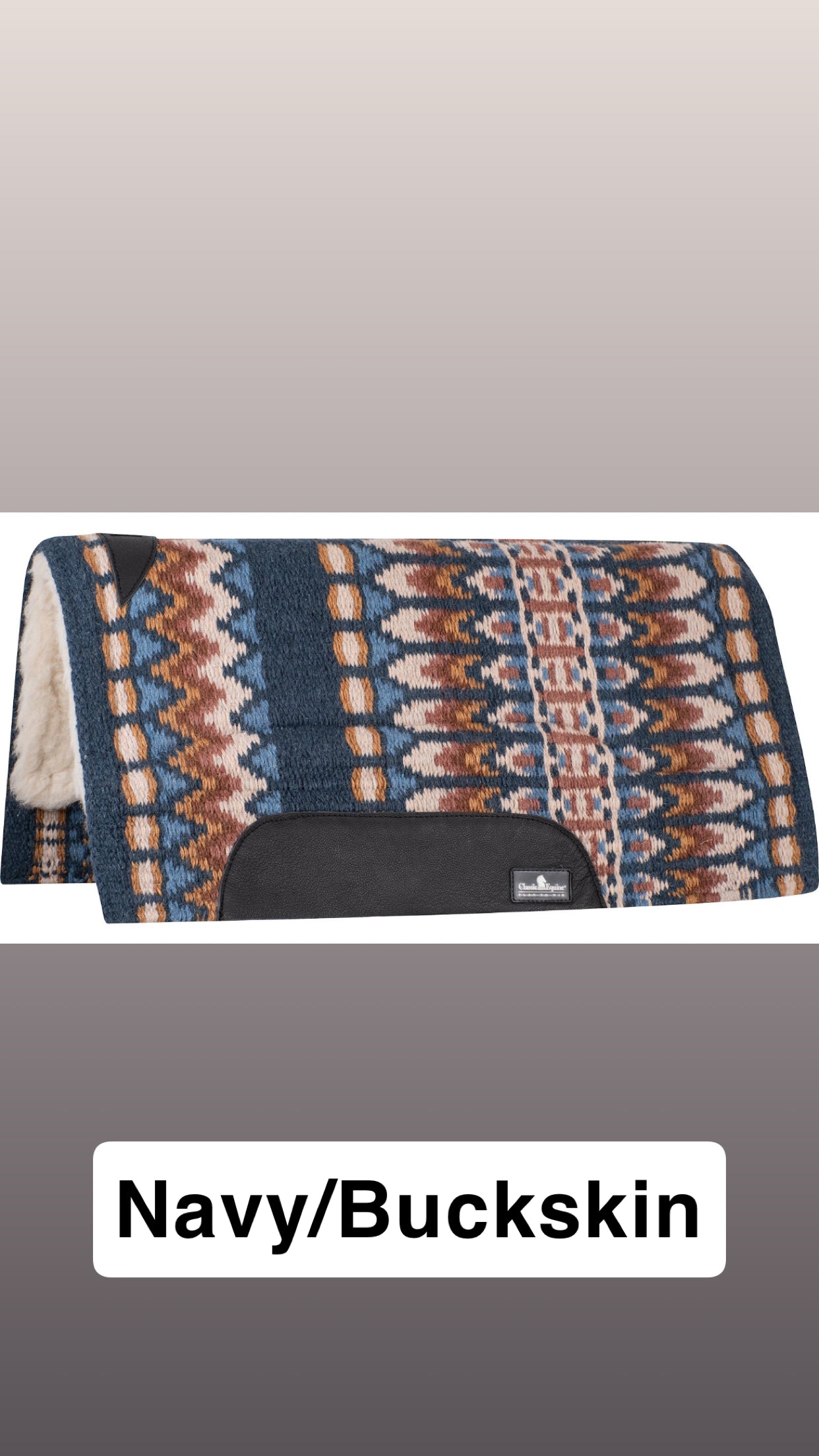 Classic Equine SensorFlex Blanket Top Straight Saddle Pad- 1" Thick
