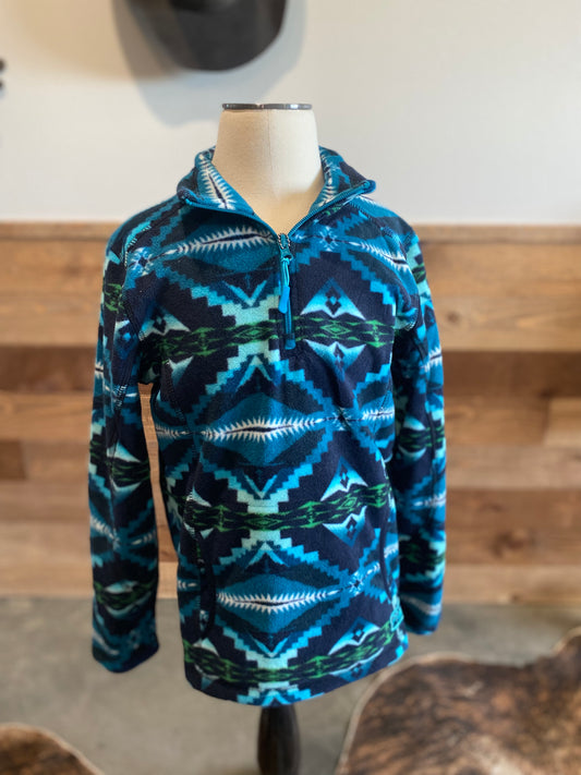 Powder River Boy's Turquoise River Quarter Zip Pullover