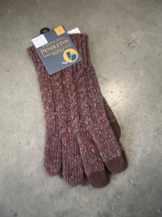 Pendleton Cinnamon Cable Gloves