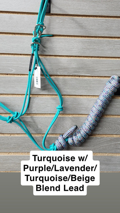 Twisted Knot Halters Rope Halter w/ Easy Off Clip & Lead