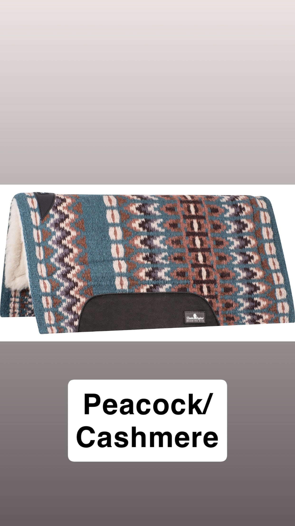 Classic Equine SensorFlex Blanket Top Straight Saddle Pad- 1" Thick