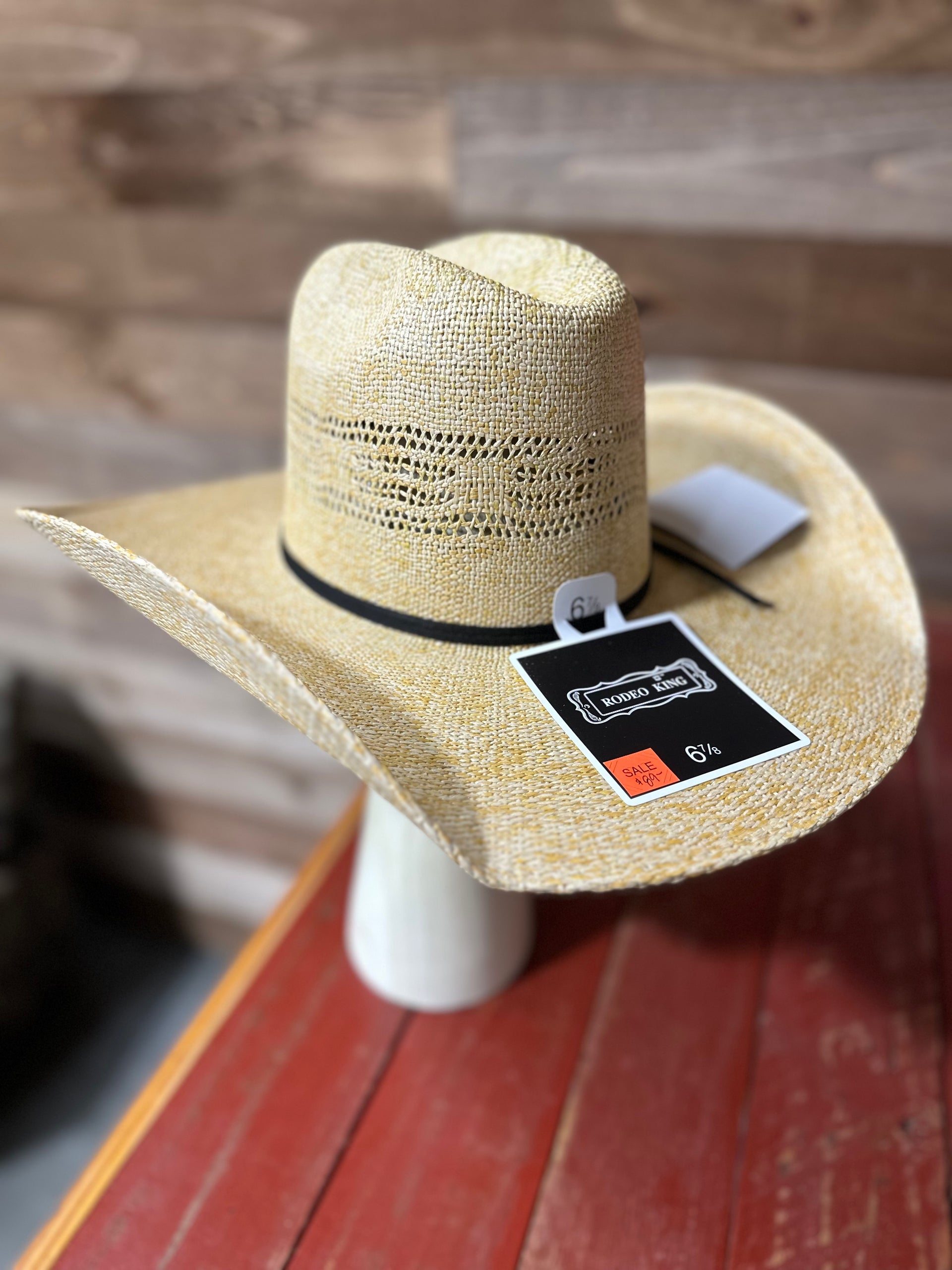 Rodeo King HD Bangora Burlap Straw Hat - 4 1/2 Brim – Leanin  display picture 2