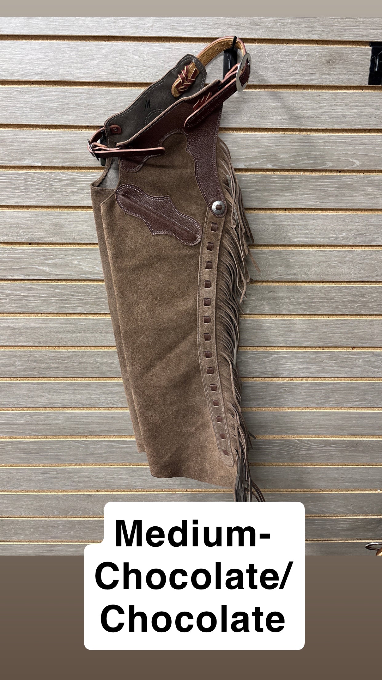 Rockin' Y Youth Leather Shotgun Step-in Chaps