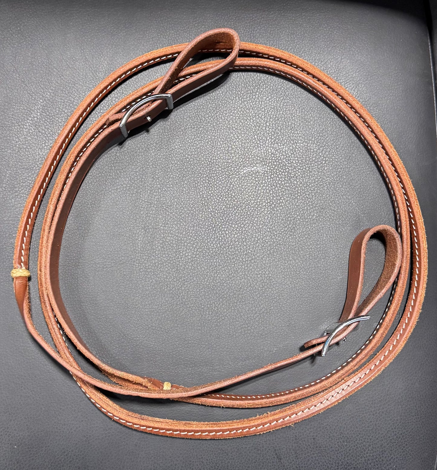 Jerry Beagley Rounded Roping Reins (No Snap)