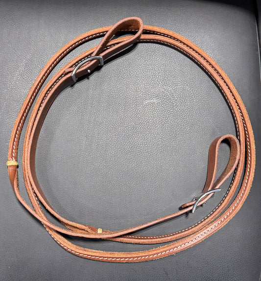 Jerry Beagley Rounded Roping Reins (No Snap)