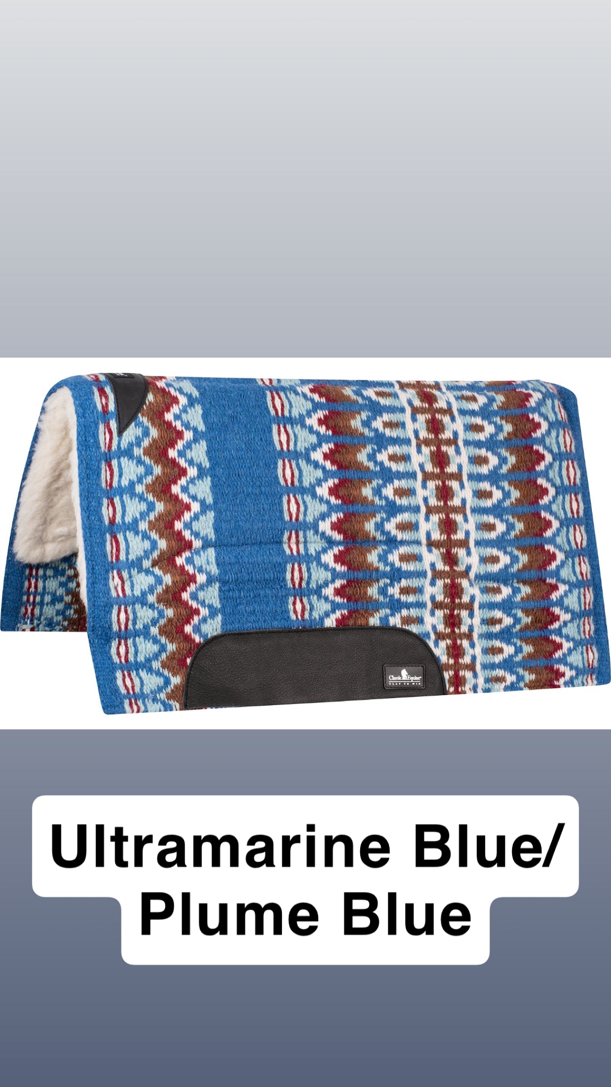 Classic Equine SensorFlex Blanket Top Straight Saddle Pad- 1" Thick