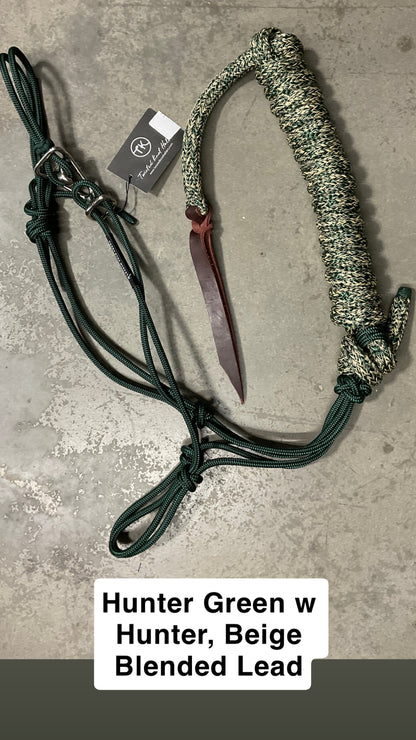 Twisted Knot Halters Rope Halter w/ Easy Off Clip & Lead