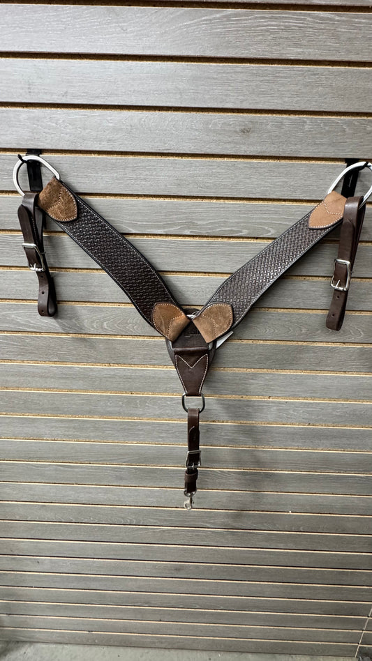 Cashel 2-3/4” Basket Breastcollar - Chocolate