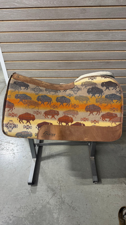 5 Star Barrel Racer Elevate Flex Fit Saddle Pad "Pendleton Land of the Buffalo Signature Top" 30X28