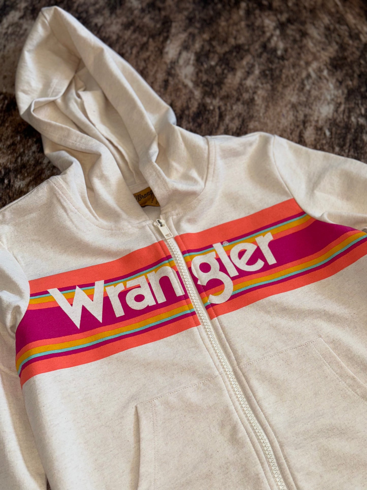 Wrangler Girl's Serape Logo Full Zip Hoodie