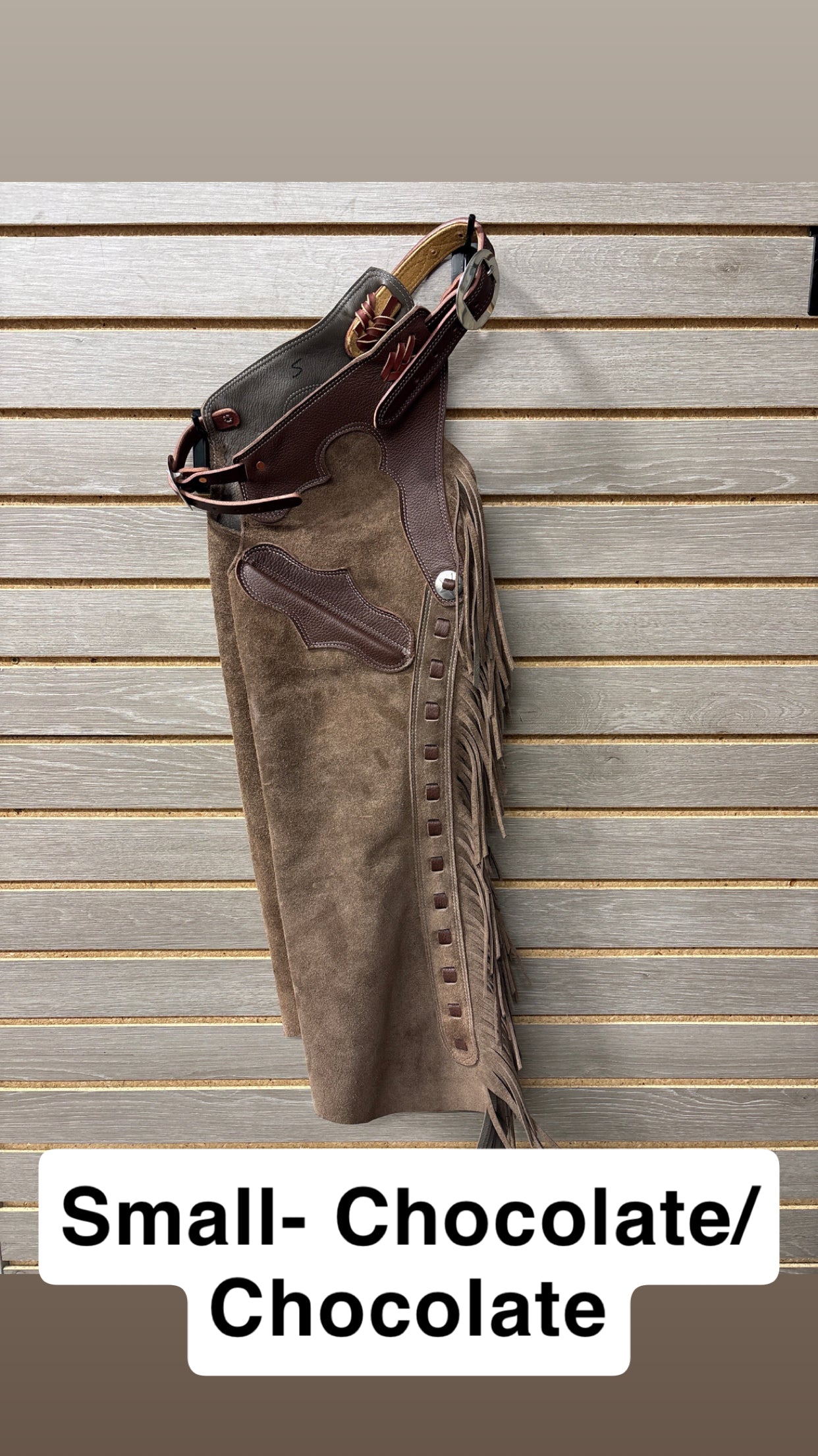 Rockin' Y Youth Leather Shotgun Step-in Chaps