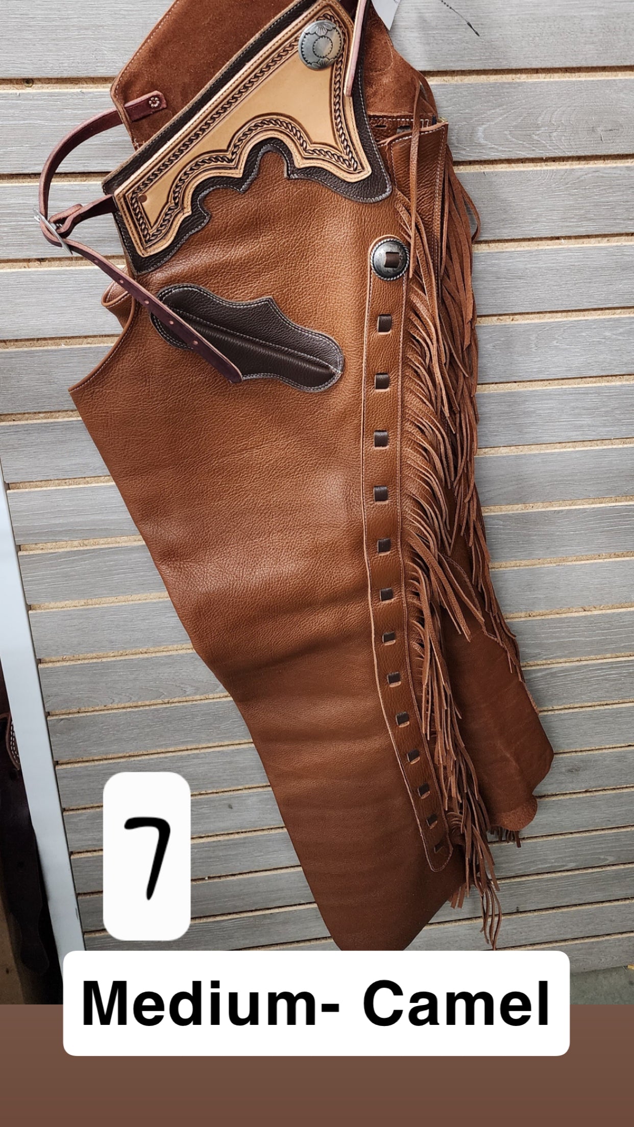 Rockin' Y Adult Leather Shotgun Chaps