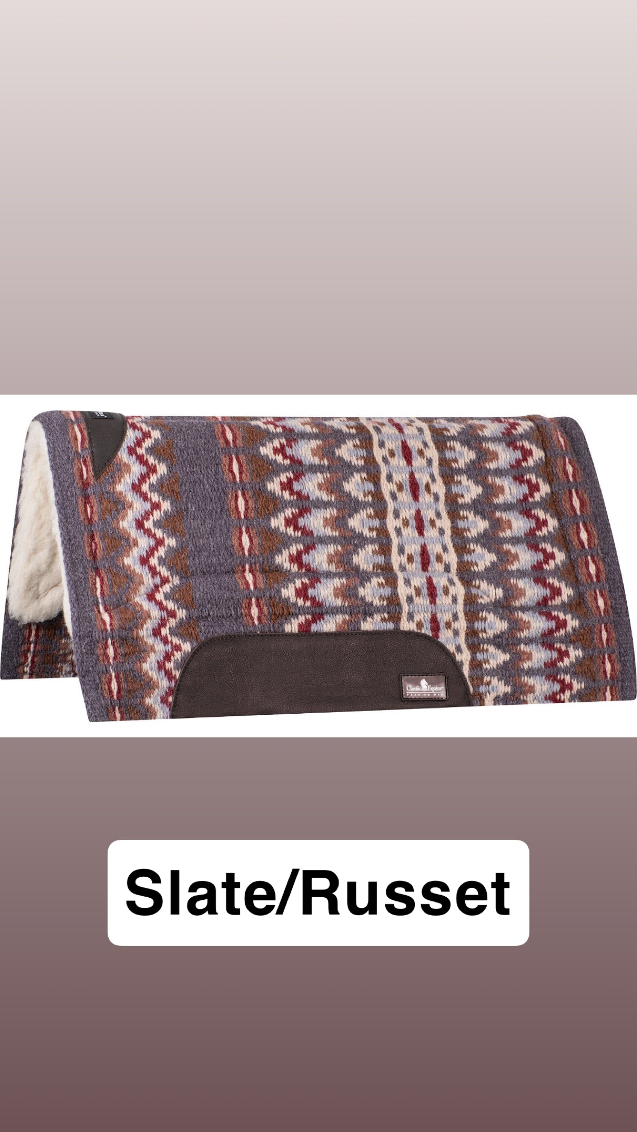 Classic Equine SensorFlex Blanket Top Straight Saddle Pad- 1" Thick
