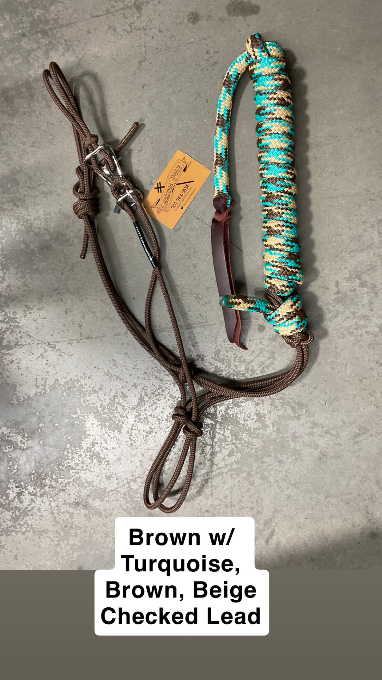 Twisted Knot Halters Rope Halter w/ Easy Off Clip & Lead