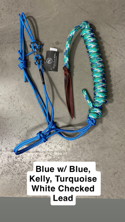 Twisted Knot Halters Rope Halter w/ Easy Off Clip & Lead
