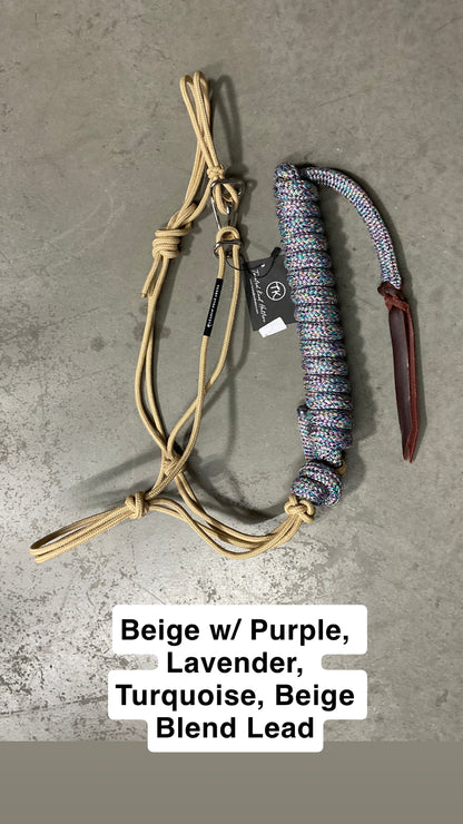 Twisted Knot Halters Rope Halter w/ Easy Off Clip & Lead