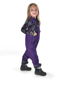 Cowgirl Tuff Girl's Purple Winter Bibs- Tuck In