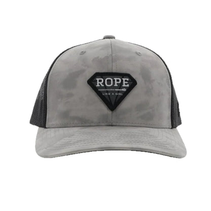 Hooey® Ladies Rope Like A Girl Grey & Black Snapback Hat