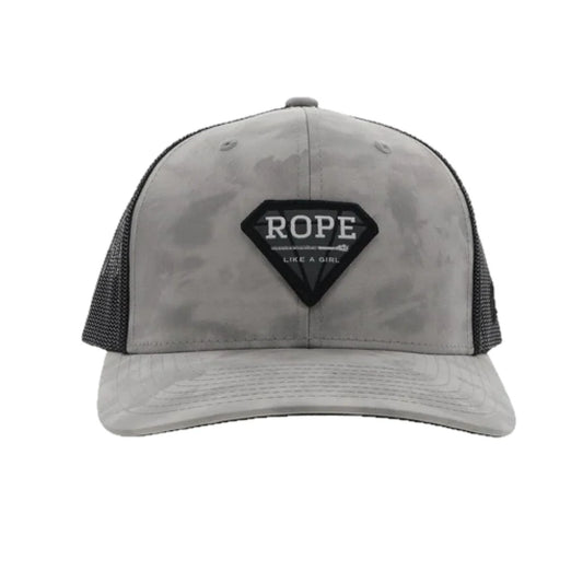 Hooey® Ladies Rope Like A Girl Grey & Black Snapback Hat