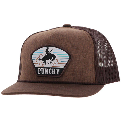 Hooey Brown White & Blue "Punchy" Patch Hat