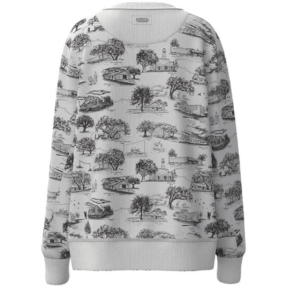 Hooey Women's White Dance Hall Stallion Pullover