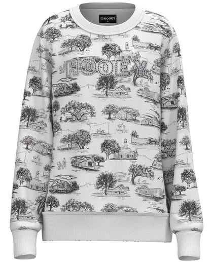 Hooey Women's White Dance Hall Stallion Pullover