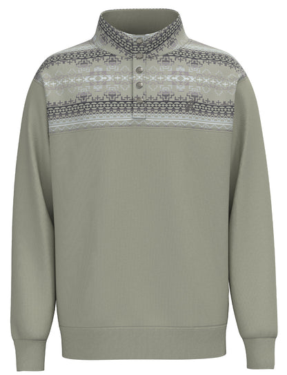 Hooey Men's Forest Fog Green Aztec Stevie Pullover