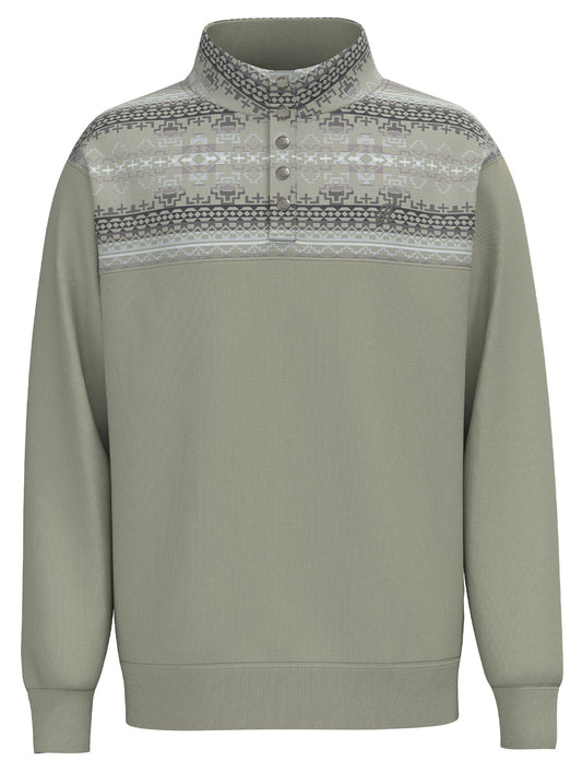 Hooey Men's Forest Fog Green Aztec Stevie Pullover