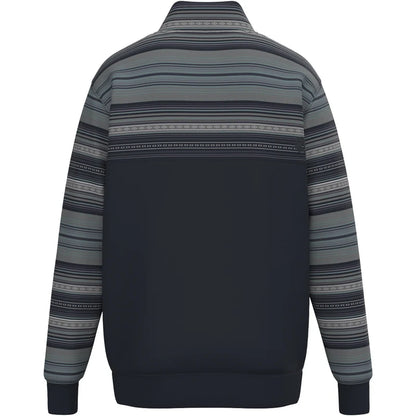 Hooey Boy's Navy Stripe 1/4 Zip Pullover