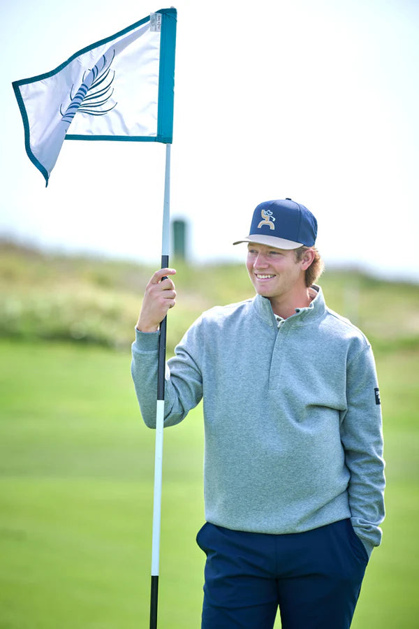 Hooey Men's Heather Gray ¼ Zip Ace Pullover