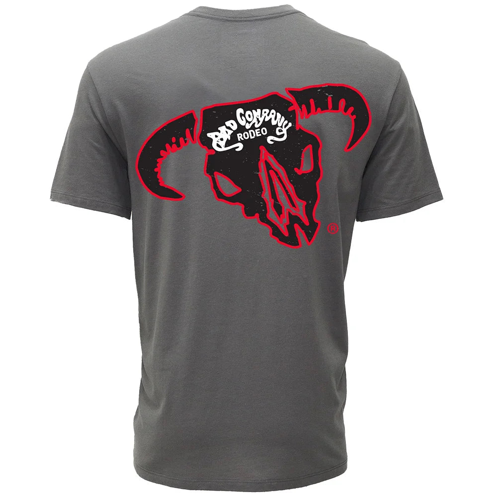 Hooey Men's Gray & Red Bad Company T-Shirt