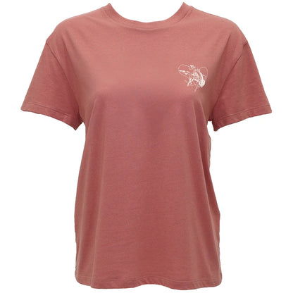 Hooey Girl's Coral Pink Buffalo Heart T-Shirt