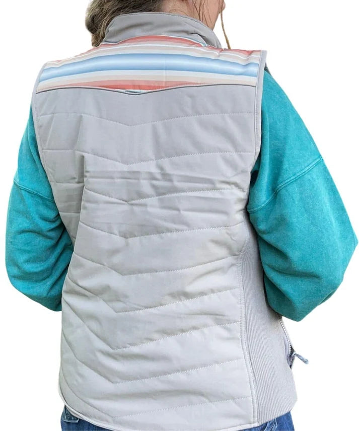 Hooey Girl's Gray Serape Softshell Vest