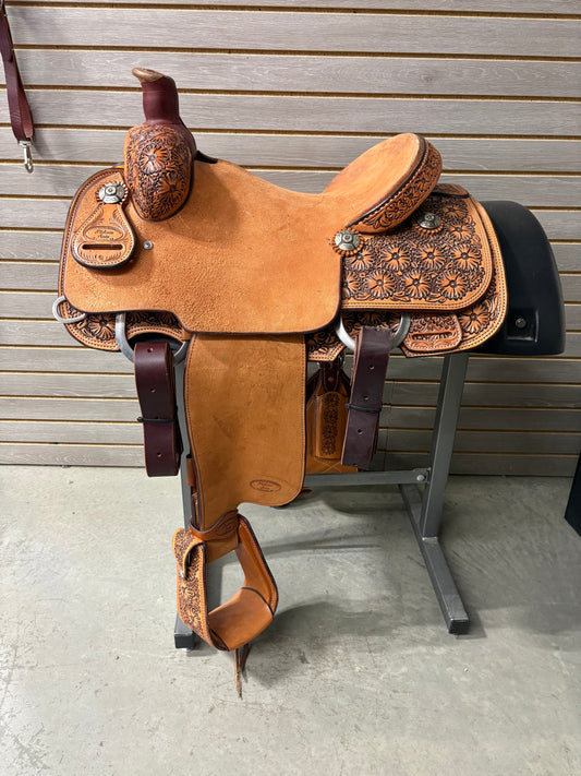 Trent Ward 14.5" Platinum Calf Rope Saddle