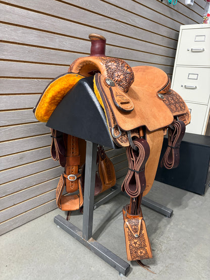 Trent Ward 14.5" Platinum Calf Rope Saddle