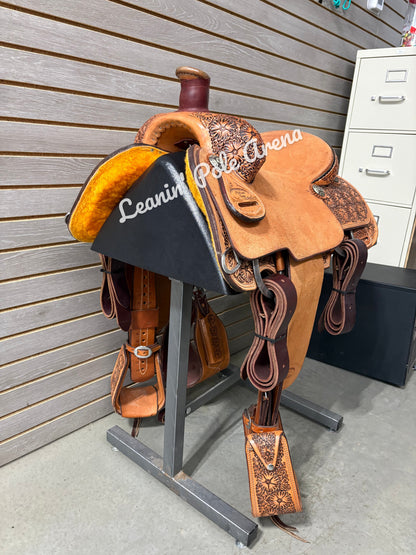 Trent Ward 14.5" Platinum Calf Rope Saddle