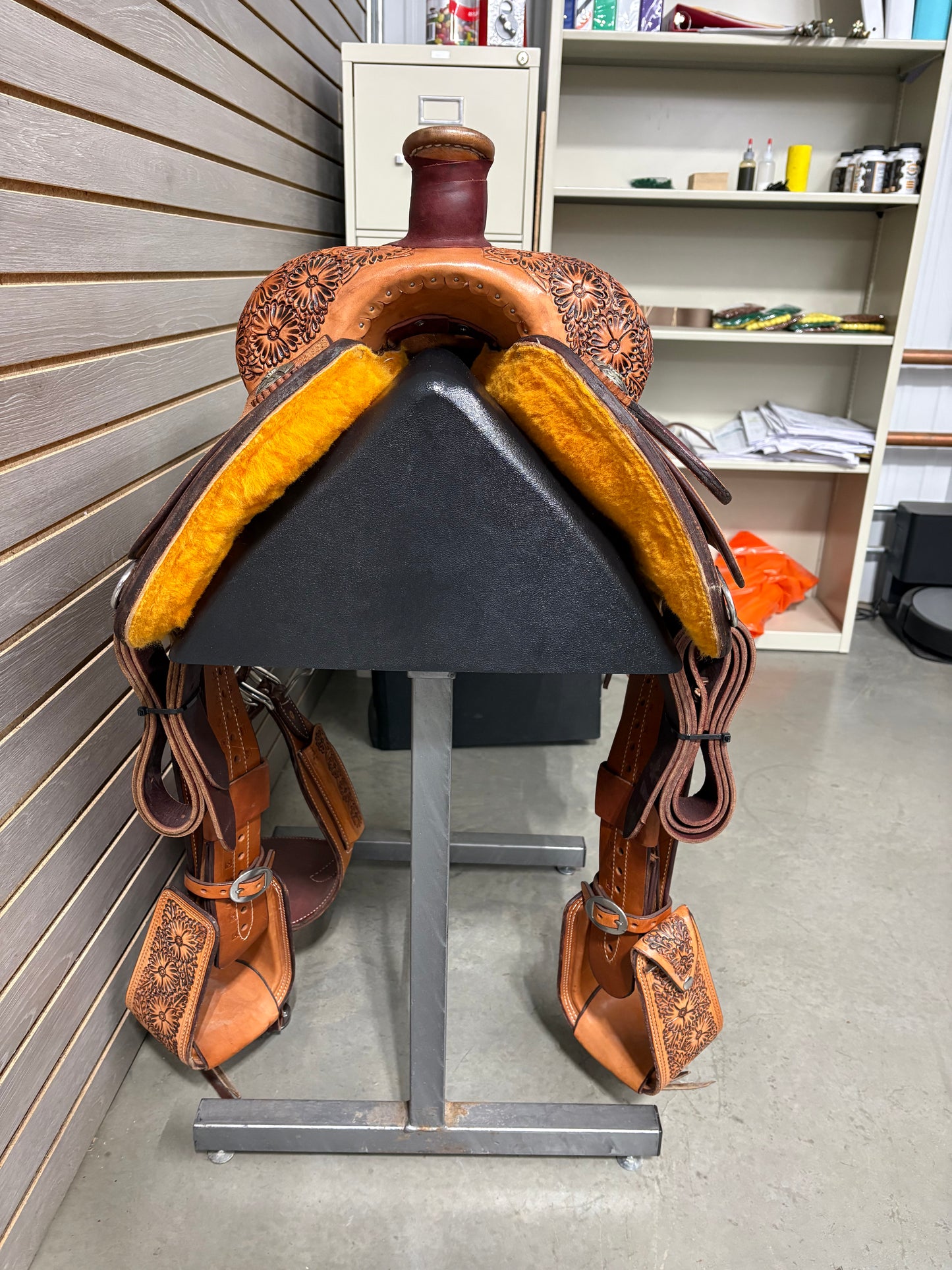 Trent Ward 14.5" Platinum Calf Rope Saddle
